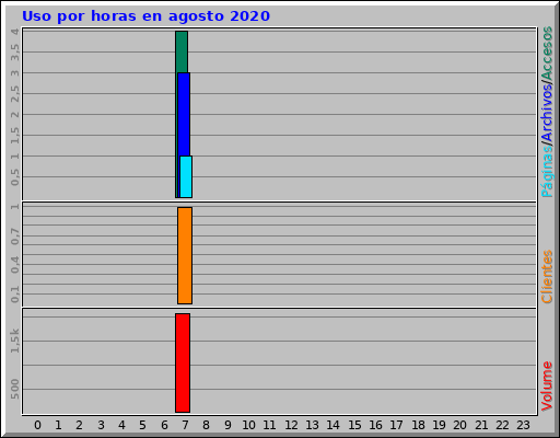 Uso por horas en agosto 2020