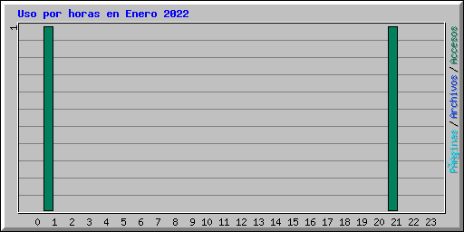 Uso por horas en Enero 2022